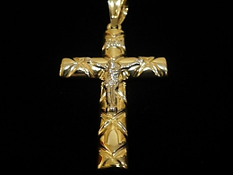 Златен кръст, 3.85гр. ,Бургас