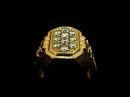 Златен мъжки пръстен, 6.87гр. ,Айтос