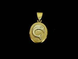 Златен медальон, 2.03гр. ,Карнобат