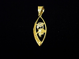 Златен медальон, 0.76гр. ,Карнобат