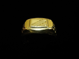 Златен мъжки пръстен, 3.42гр. ,Бургас