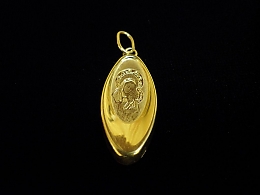 Златен медальон, 0.99гр. ,Бургас