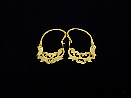 Златни обеци, 1.73гр. ,Бургас