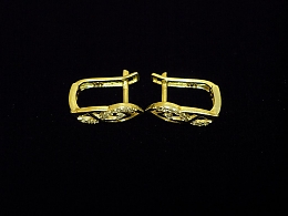 Златни обеци, 2.35гр. ,Карнобат