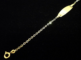 Златна детска гривна, 1.18гр. ,Айтос