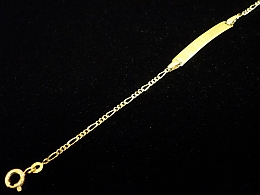 Златна детска гривна, 1.29гр. ,Айтос