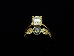 Златен дамски пръстен, 2.64гр. ,Бургас