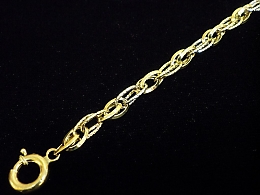 Златна синджирна гривна, 3.34гр. ,Карнобат