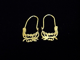 Златни обеци, 1.42гр. ,Бургас