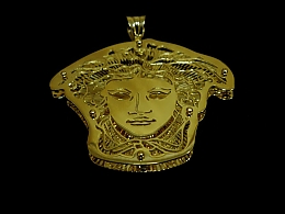 Златен медальон, 7.05гр. ,Бургас