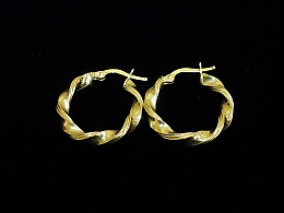 Златни обеци, 1.81гр. ,Бургас