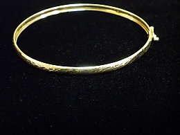 Златна твърда гривна, 3.59гр. ,Сливен