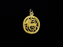 Златна висулка зодия, 1.34гр. ,Бургас