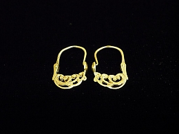 Златни обеци, 1.35гр. ,Бургас