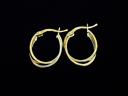 Златни обеци, 1.84гр. ,Бургас