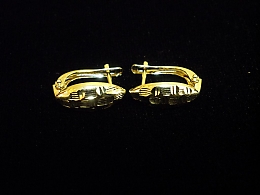 Златни обеци, 1.42гр. ,Бургас