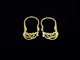 Златни обеци, 1.43гр. ,Бургас