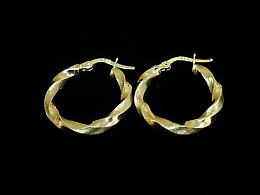 Златни обеци, 1.91гр. ,Бургас