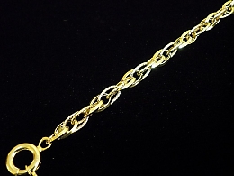 Златна синджирна гривна, 3.88гр. ,Карнобат