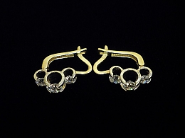 Златни обеци, 3.47гр. ,Бургас