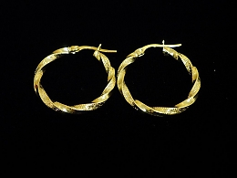Златни обеци, 1.72гр. ,Бургас