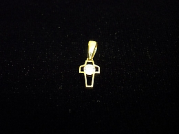 Златен кръст, 0.68гр. ,Бургас