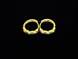 Златни детски обеци, 1.38гр. ,Айтос