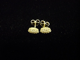 Златни обеци, 1.24гр. ,Карнобат