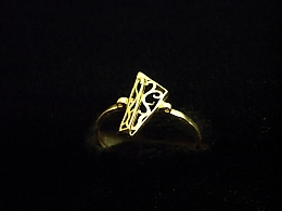 Златен дамски пръстен, 1.07гр. ,Карнобат