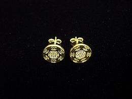 Златни обеци, 1.28гр. ,Бургас