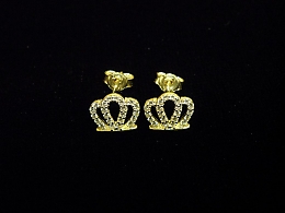 Златни обеци, 1.35гр. ,Карнобат