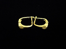 Златни обеци, 1.82гр. ,Бургас