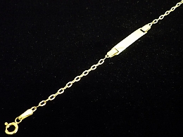 Златна детска гривна, 1.04гр. ,Бургас