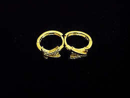 Златни обеци, 1.78гр. ,Бургас