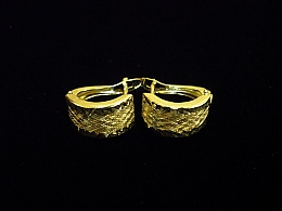 Златни обеци, 1.74гр. ,Карнобат