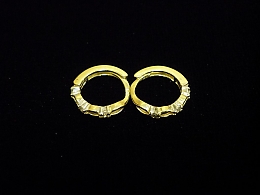 Златни обеци, 1.57гр. ,Бургас
