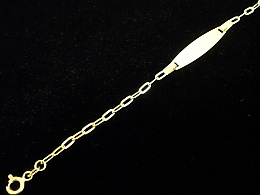 Златна синджирна гривна, 0.91гр. ,Айтос