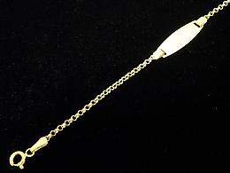 Златна детска гривна, 1.17гр. ,Нова Загора