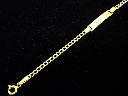 Златна детска гривна, 1.38гр. ,Айтос