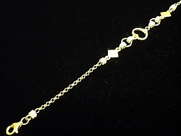 Златна синджирна гривна, 3.94гр. ,Пловдив