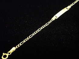 Златна детска гривна, 1.22гр. ,Бургас