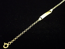 Златна детска гривна, 1.13гр. ,Бургас