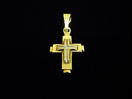 Златен кръст, 3.78гр. ,Бургас