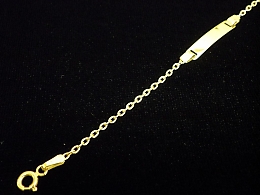 Златна детска гривна, 1.12гр. ,Бургас