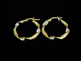 Златни обеци, 1.85гр. ,Бургас