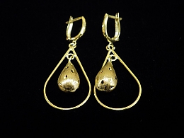 Златни обеци, 3.84гр. ,Бургас