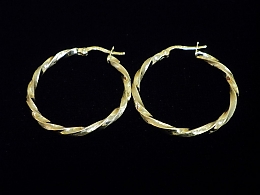 Златни обеци, 1.84гр. ,Карнобат