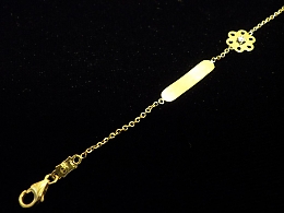 Златна детска гривна, 1.08гр. ,Бургас