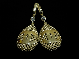 Златни обеци, 6.94гр. ,Бургас