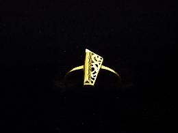 Златен дамски пръстен, 0.82гр. ,Бургас